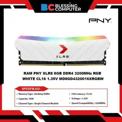MEMORIA RAM PNY XLR8 8GB DDR4 3200MHZ BLANCO