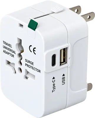 Adaptador universal 220V + USB + Type-C
