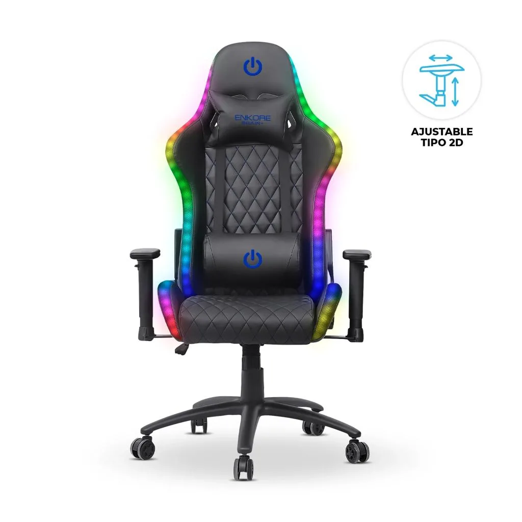 BRAIN+ PURPLE ENC GC1004V+RGB SILLA GAMER 2D ENKORE, foto 1 de 4