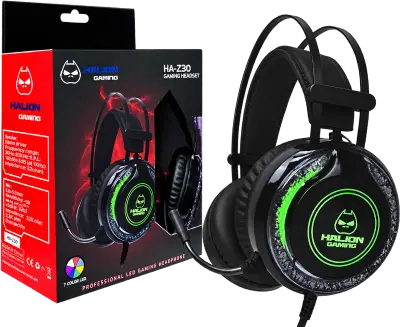 Audífono gamer Halion HA-Z30 con RGB de 7 colores