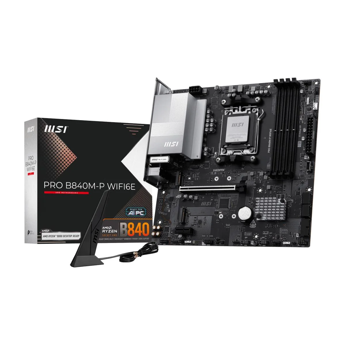 PLACA MB MS PRO B840M-P WIFI6E DDR5, foto 1 de 5