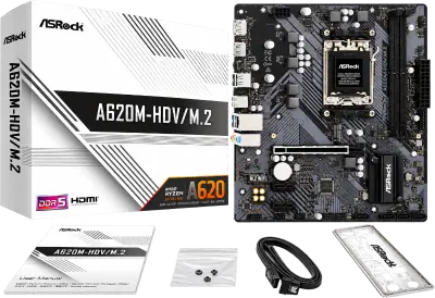 PLACA ASROCK A620M-HDV/ M.2, AMD AM5, 2 DIMM DDR5