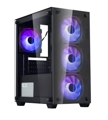 CASE GAMER HALION RAGNAROK 323 VIDRIO 550W 4X12 ARGB