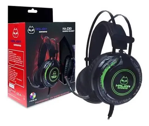 Audífono gamer Halion HA-Z30 con RGB de 7 colores, foto 1 de 4