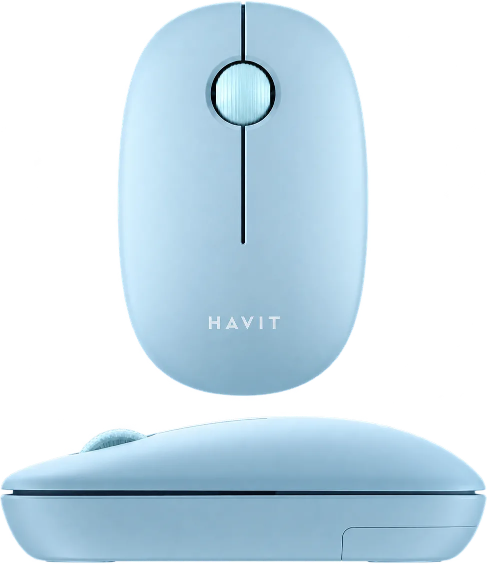 MOUSE OFFICE INALAMBRICO 2.4G HAVIT MS57GT CELESTE, foto 1 de 4