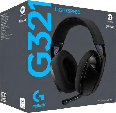 Audífono Logitech G321 Lightspeed Bluetooth, negro