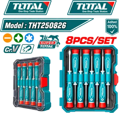 Desarmador perillero para celulares (set de 8 piezas)