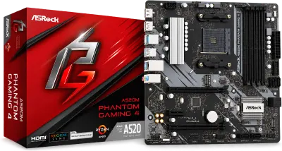 PLACA MADRE ASROCK A520M PHANTOM GAMING 4