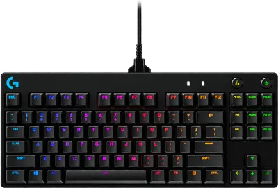 Teclado Logitech G Pro con RGB y cable, negro