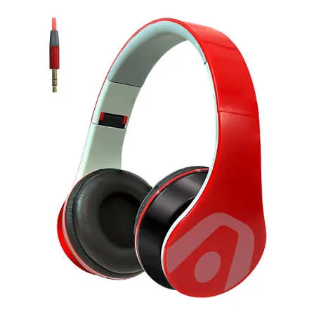 Audífono Argomtech Ultimate Sound Vibe inalámbrico Bluetooth, rojo (ARG-HS-2552RD), foto 1 de 4