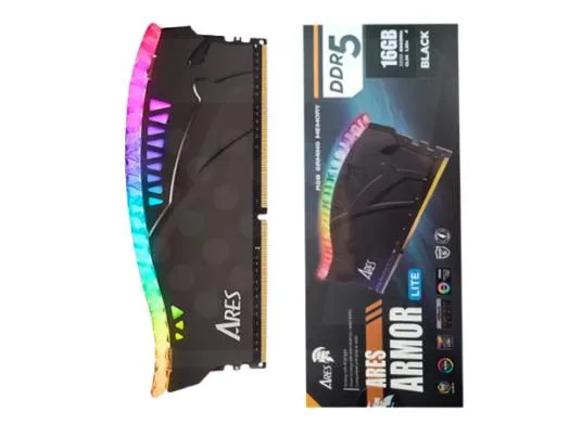 MEMORIA RAM DATO ARES ARMOR LITE  2X8 16GB 5600MHZ RGB DDR5 NEGRO, foto 1 de 4