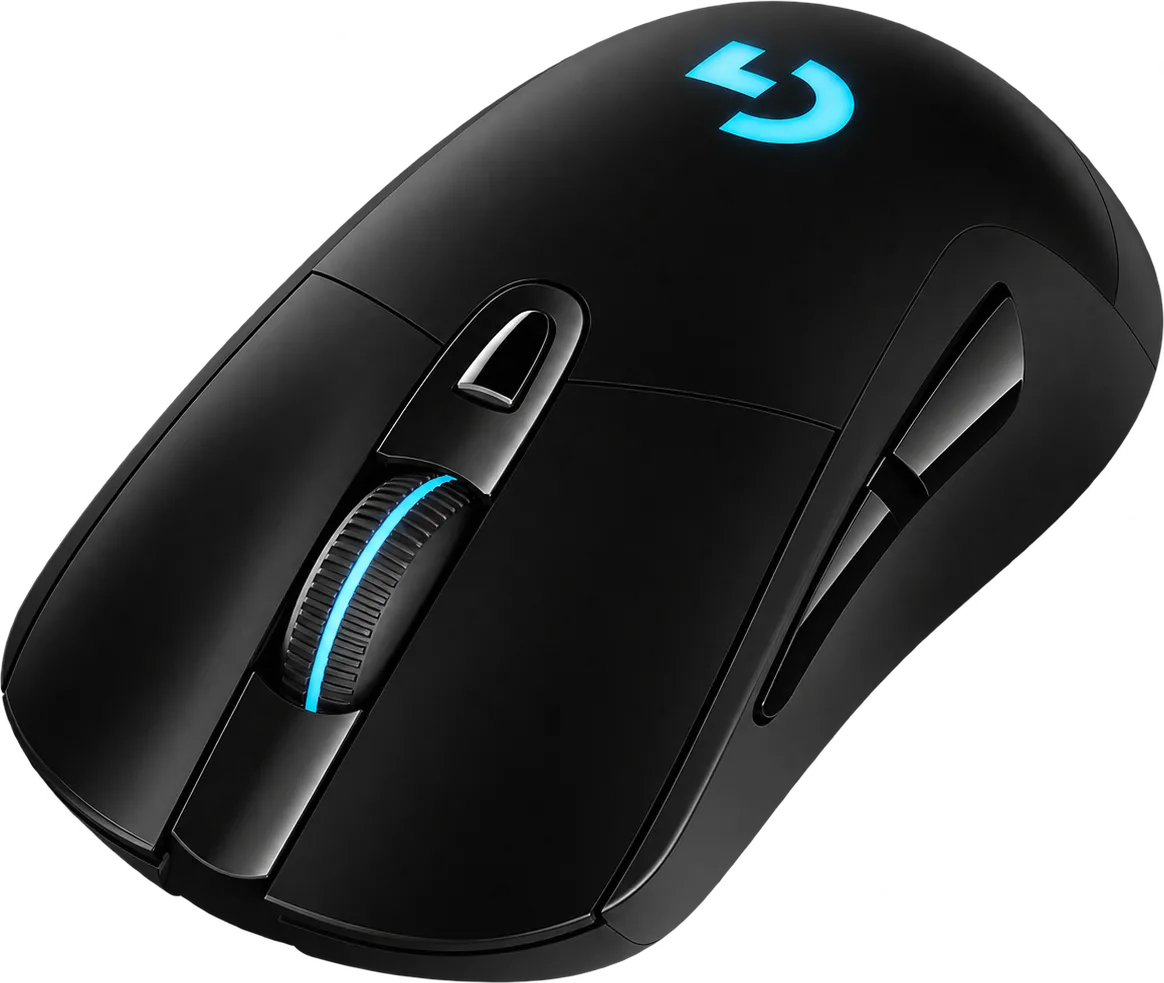 MOUSE LOGITECH INALAMBRICO G703 LIGHTSPEED (910-005638) GAMING / 25.600DPI / SENSOR HERO / NEGRO, foto 1 de 4