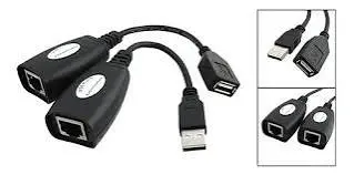 Adaptador extensor USB a Ethernet RJ45 Cat5/Cat6