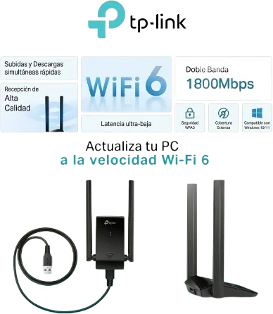 Adaptador USB Wi-Fi 6 AX1800 TP-Link TX20U Plus, foto 1 de 5