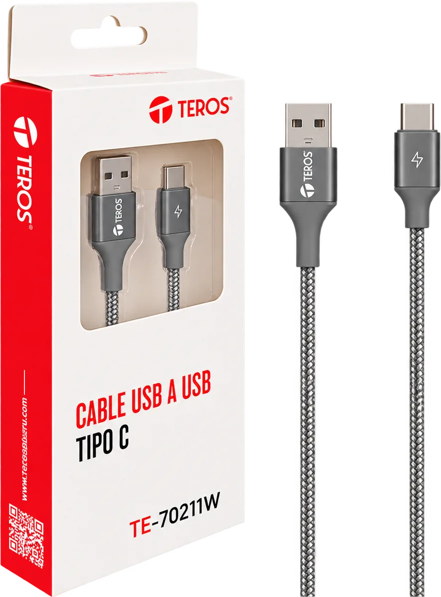 CABLE USB TEROS A-C 60W 3A 70211W, foto 1 de 4