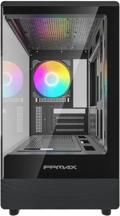 CASE MICRO ATX GAMER FPMAX FISH DIAMOND R2M NEGRO, foto 1 de 4