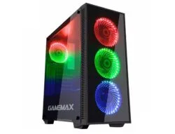CASE GAMEMAX DRACO NEW NEGRO 2 PANEL VIDRIO LED- RGB, foto 1 de 4