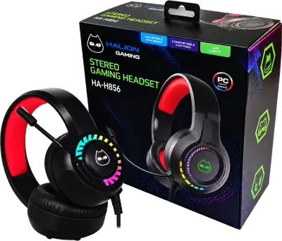 AUDIFONOS VINCHA GAMER  HA-H856 CON ILUMINACION RGB