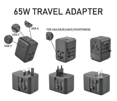 ADAPTADOR DE CORRIENTE DE VIAJE 65W