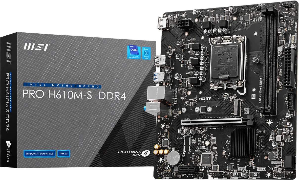 PLACA MSI PRO H610M-S / DDR4 / LGA 1700 / M.2, foto 1 de 4