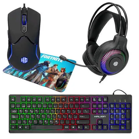 COMBO GAMER HALION LOTUS HA-K430C, 4 EN 1, ILUMINACIÓN RAINBOW, foto 1 de 5