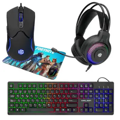 COMBO GAMER HALION LOTUS HA-K430C, 4 EN 1, ILUMINACIÓN RAINBOW