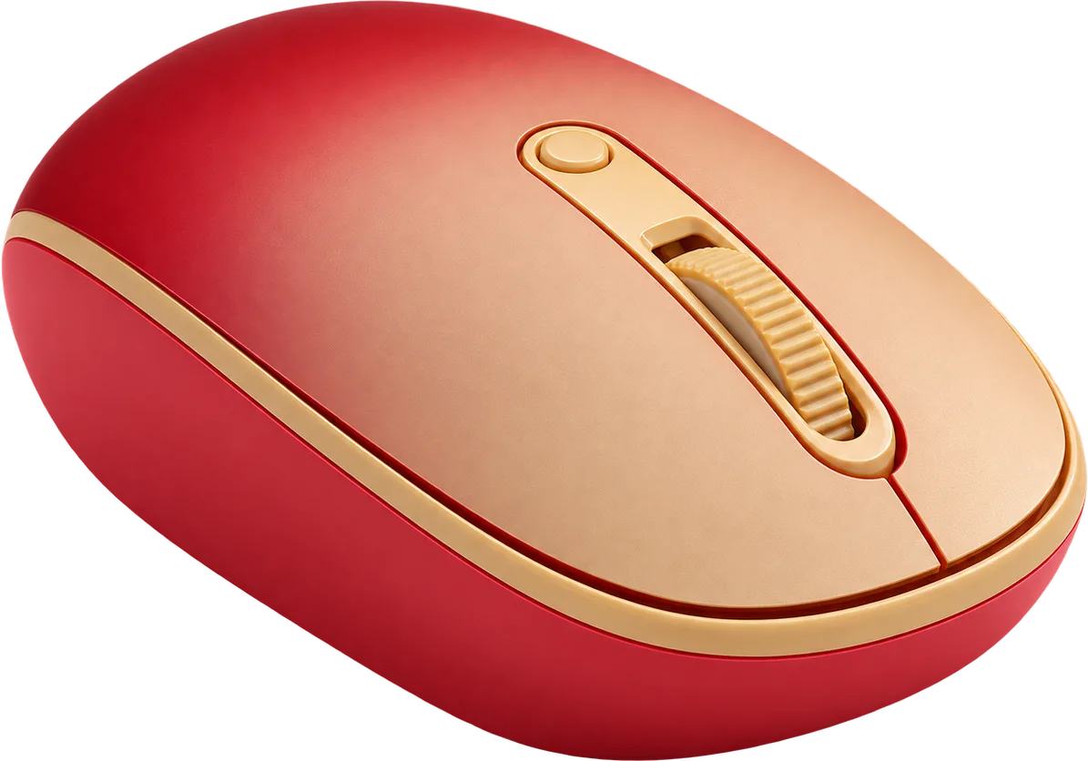 MOUSE ÓPTICO INALÁMBRICO TEROS TE-1223S 1600DPI NARANJA/ROJO, foto 1 de 4