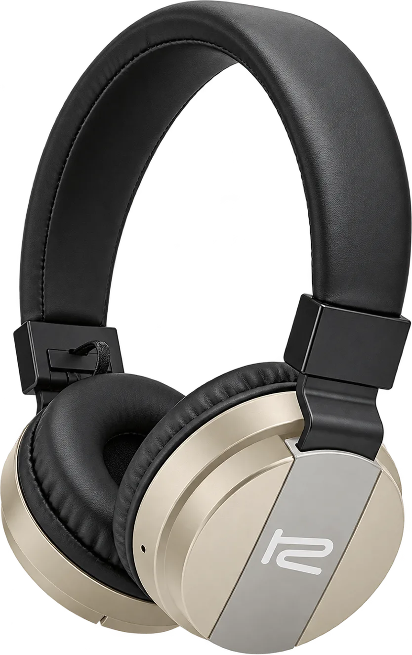 MICRÓFONO CON AUDÍFONO ESTÉREO KHS-620S PLATA ON-EAR BLUETOOTH, foto 1 de 4