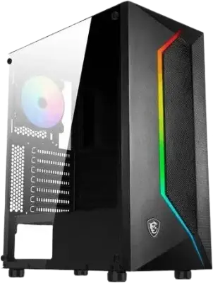 Case MSI MAG Vampiric 100R sin fuente, ARGB, para placas ATX y M-ATX, negro