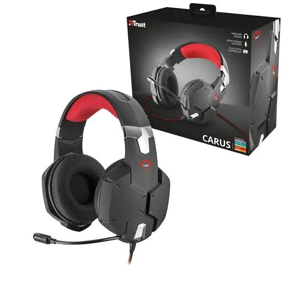 Auricular Trust GXT322 Carus con micrófono para PC y consola, estéreo, negro, foto 1 de 5