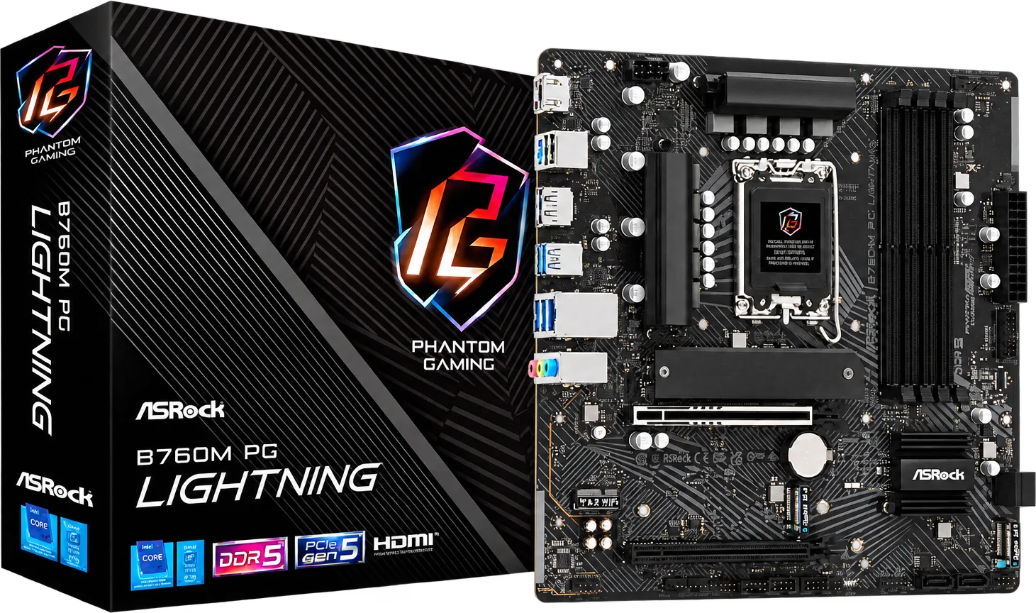 PLACA ASROCK B760M PG LIGHTNING, foto 1 de 4