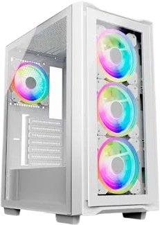 CASE ATX GAMER HALION TITAN 103 BLANCO 600W 4xRGB VIDRIO C/R, foto 1 de 4