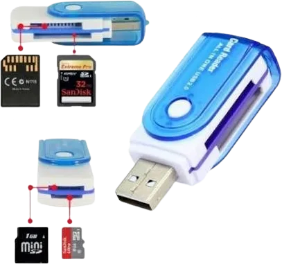 Adaptador lector USB 2.0 de tarjetas SD y micro SD, foto 1 de 4