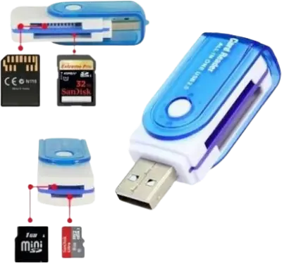 Adaptador lector USB 2.0 de tarjetas SD y micro SD