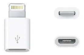 Adaptador micro USB V8 hembra a Lightning macho, foto 1 de 5