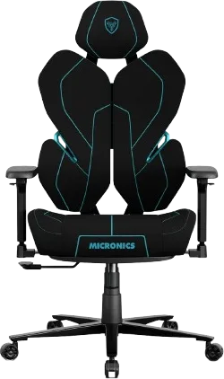 SILLA GAMER MICRONICS WARRIOR BLUE GCH2001 CON APOYABRAZOS 3D Y ESTRUCTURA DE METAL, foto 1 de 4