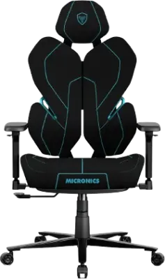 SILLA GAMER MICRONICS WARRIOR BLUE GCH2001 CON APOYABRAZOS 3D Y ESTRUCTURA DE METAL