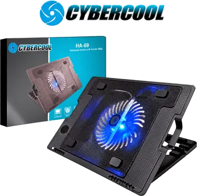 CYBERCOOL HA-69 LED BLUE METAL USB COOLER PARA LAPTOP