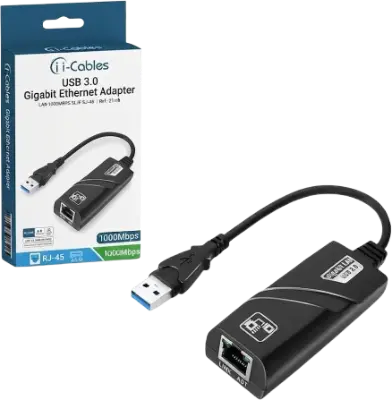 Adaptador USB 3.0 Tipo C a LAN RJ-45 10/100/1000 Mbps