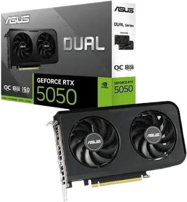 Tarjeta de video ASUS RTX 5050 8GB Dual OC, foto 1 de 5