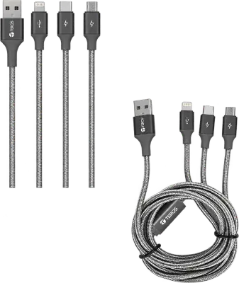 CABLE DE CARGA 3 EN 1 TEROS TE-70210W, USB A TIPO C/
