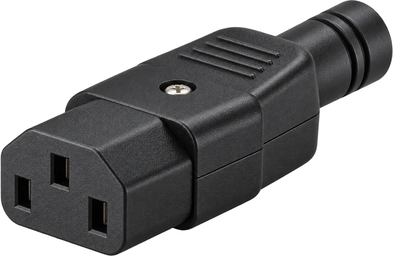 PLUG AC AEREO C/TIERRA PARA PC 10A 250VAC 3PIN/CONECTOR-AC-C13-AEREO-10A-250V, foto 1 de 4