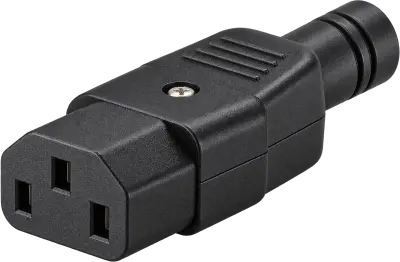 PLUG AC AEREO C/TIERRA PARA PC 10A 250VAC 3PIN/CONECTOR-AC-C13-AEREO-10A-250V