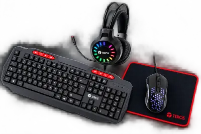 TEROS TE-5014S 4 EN 1 TECLADO+ MOUSE+MSPAD+HD
