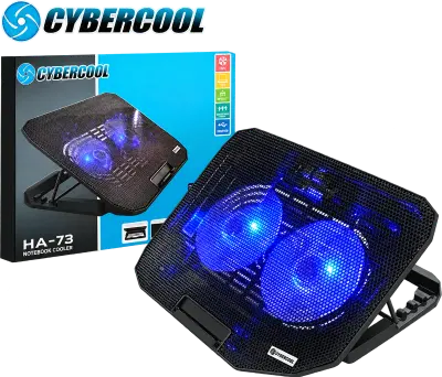 COOLER CYBERCOOL HA-73 2 LED AZUL 5 NIVELES