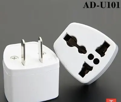 Adaptador universal con eliminador de tierra blanco
