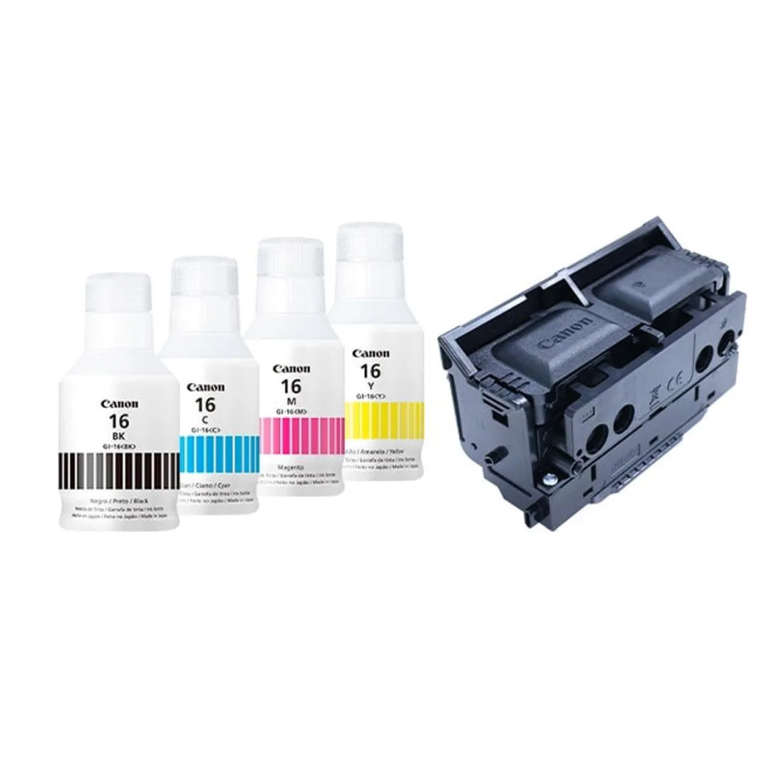 KIT DE CABEZALES CANON + PACK DE NIU TINTAS GI-16 / GX6010 .GX7010, foto 1 de 5