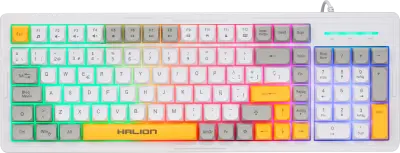 KIT GAMER 2 EN 1 HALION COBRA K425C TRICOLOR 101 TECLAS, RAINBOW MOUSE RGB 7200DPI