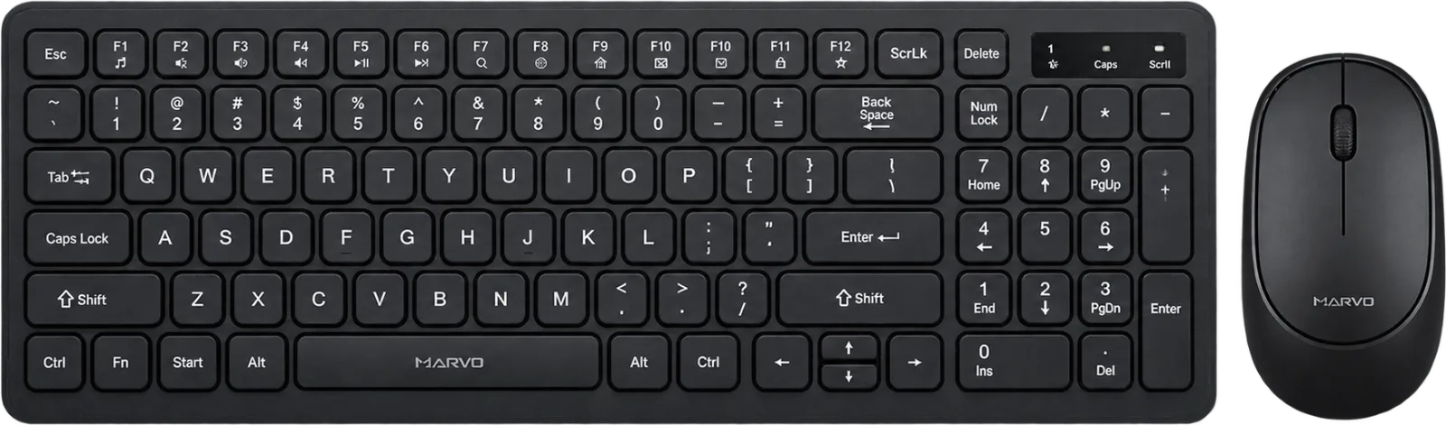 MARVO DCM004WE - COMBO INALÁMBRICO 2.4GHZ (TECLADO + MOUSE)