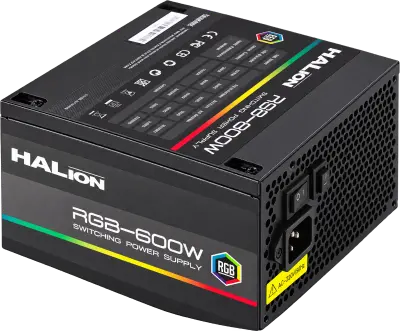 Fuente de poder Halion Gaming ATX RGB-600W